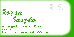 rozsa vaszko business card